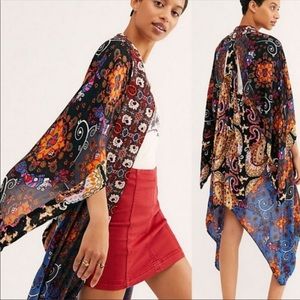 Free People Little Wing Duster black combo